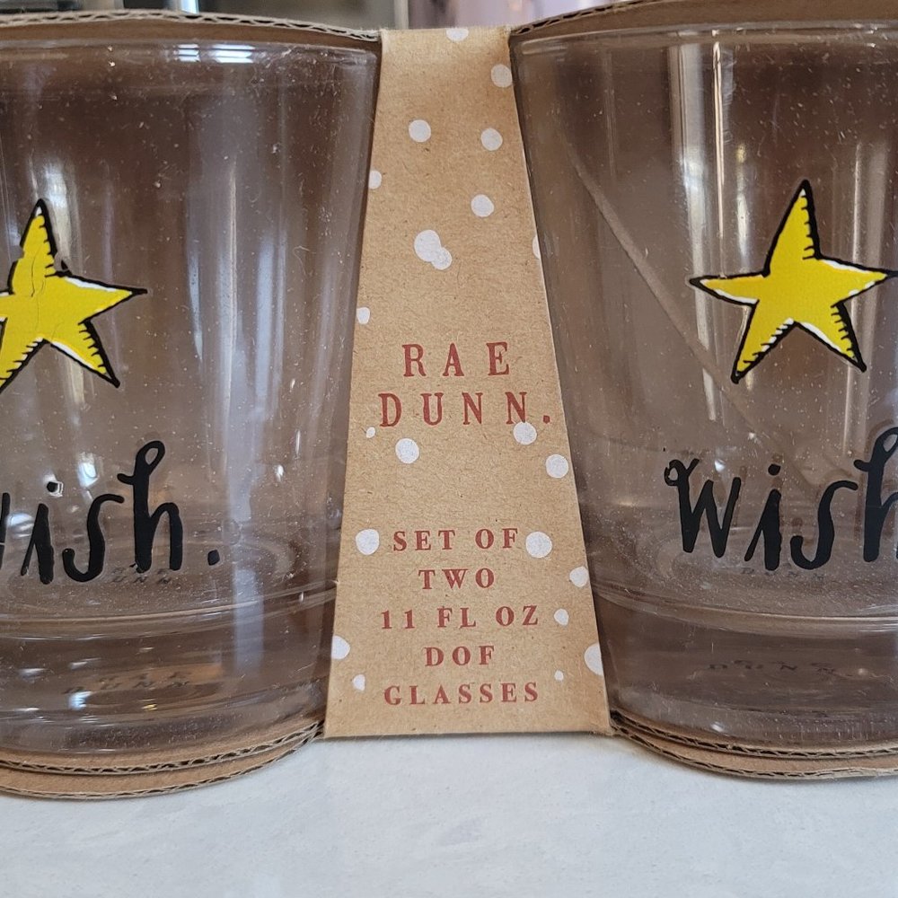 Rae Dunn Double Old Fashioned Glasses